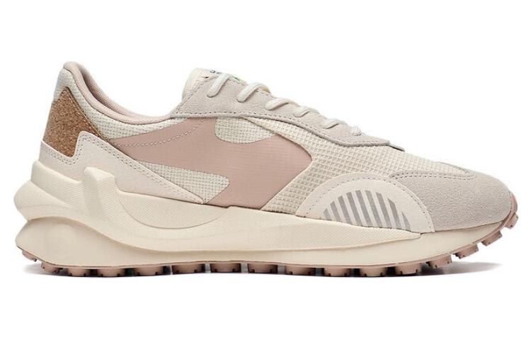 Li Ning Square And Round Textile, Synthetic Leather Slip Resistant Abrasion Resistant Low top Sports Casual Shoes Men's AGCT015-7