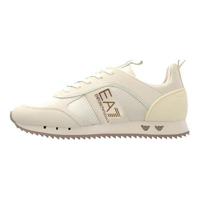 EA7 Round Toe Flat Low Top Casual Shoes Unisex Sneaker White X8X185XR175U006