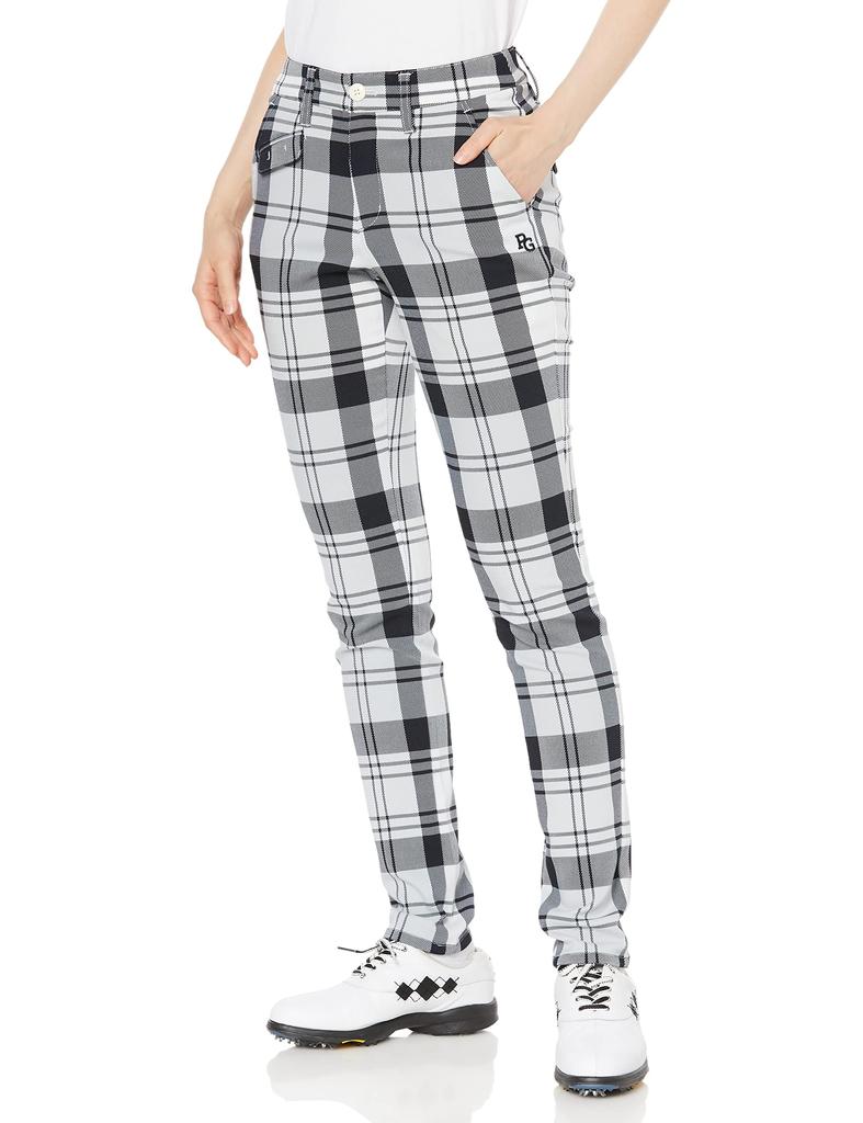 Long Pants BIG White Watch Pattern Product Wash Check 0 [Pearly Gates] Women's Check/Black / 055-3131314 031_White [S]