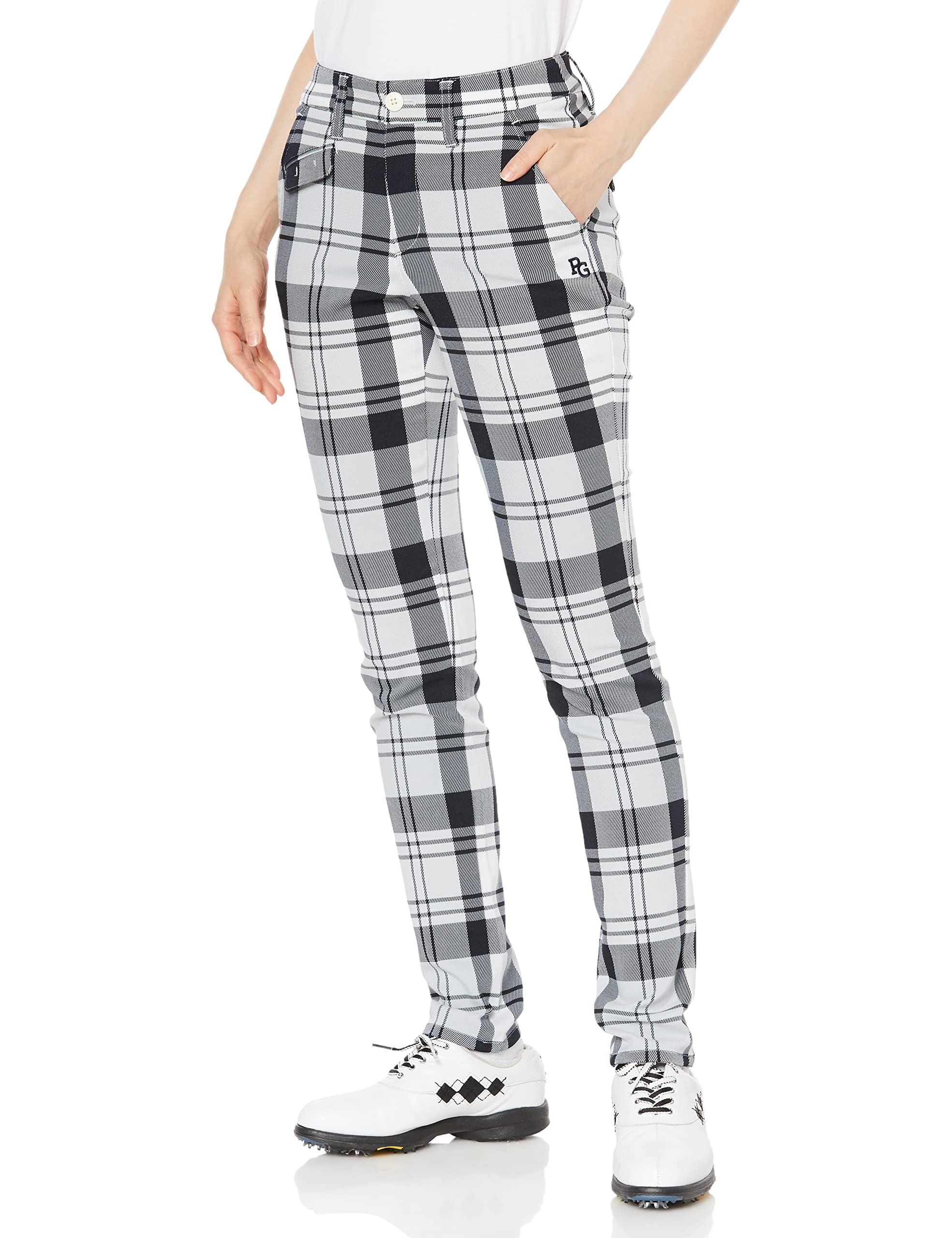 

long pants watch white Golf check 00 [Pearly Gates] Women s (black pattern/BIG check) / / 055-3131314 031_White [XS]