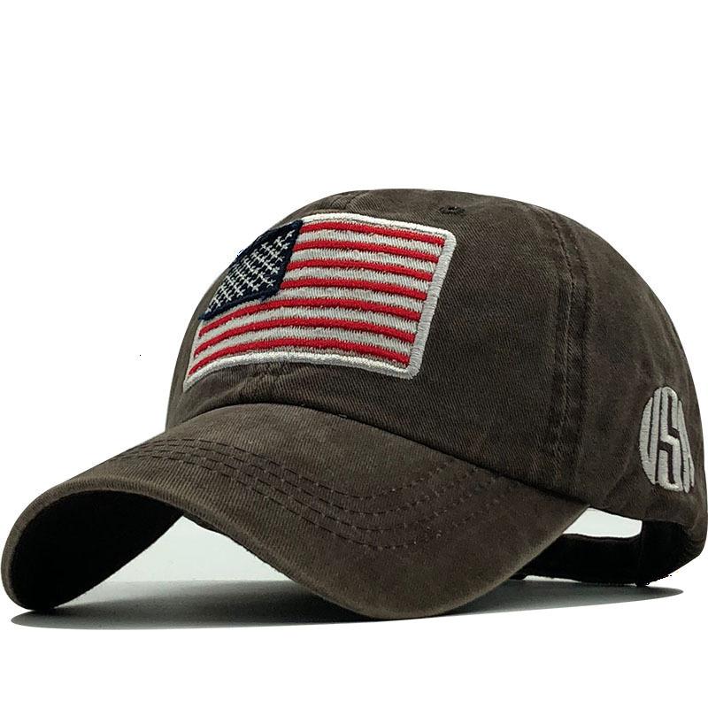 Fishing Hat Washed Old Letter Baseball Cap Versatile Trendy Men Women American Flag Pure Cotton Hat