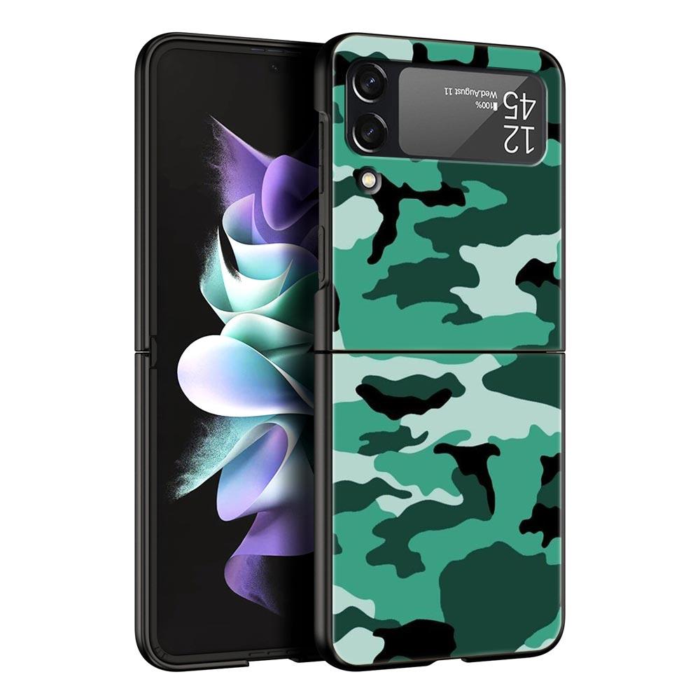 

Camouflage Camo Military Army Phone Case For Samsung Z Flip3 Flip4 Flip5 Shell For Z Flip 3 Flip 5 4 5G Hard Folding Cover Galaxy Z Flip 3