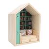 Bookshelf Mini House Kit Wooden Decorative Exquisite Cute Long Life Tiny House Kit for Bedroom Study