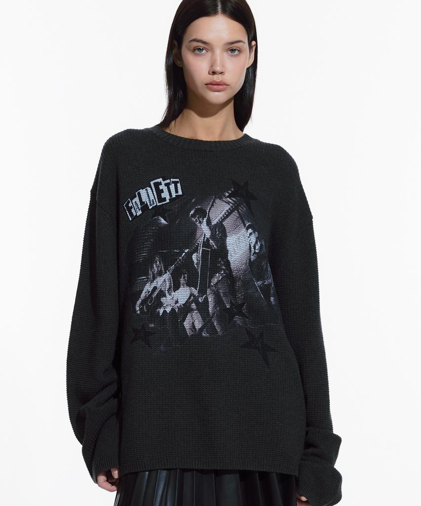 FALLETT Underground Long Sleeve Knit Charcoal