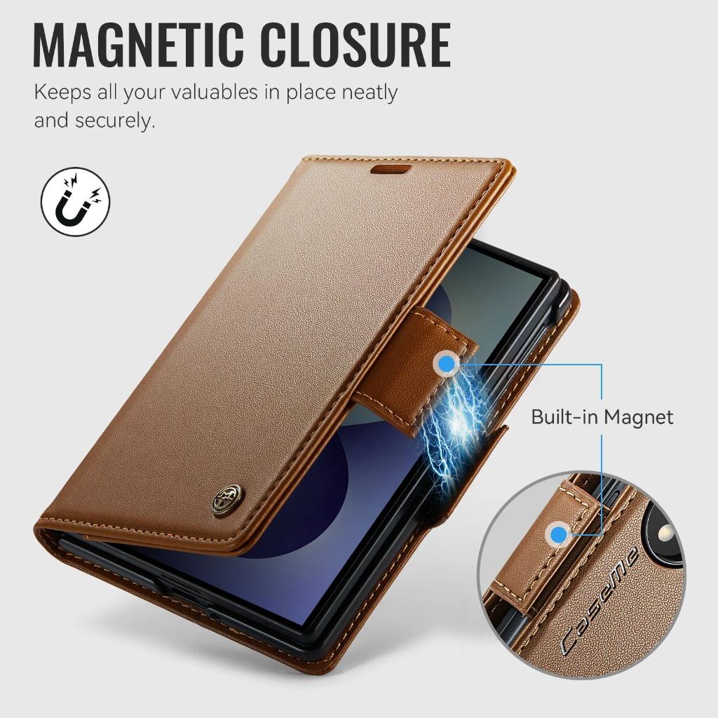 Wallet Phone Case for Samsung Galaxy Z Fold 5G, SZMUGUA Imitation Leather, Shockproof, Card Slots