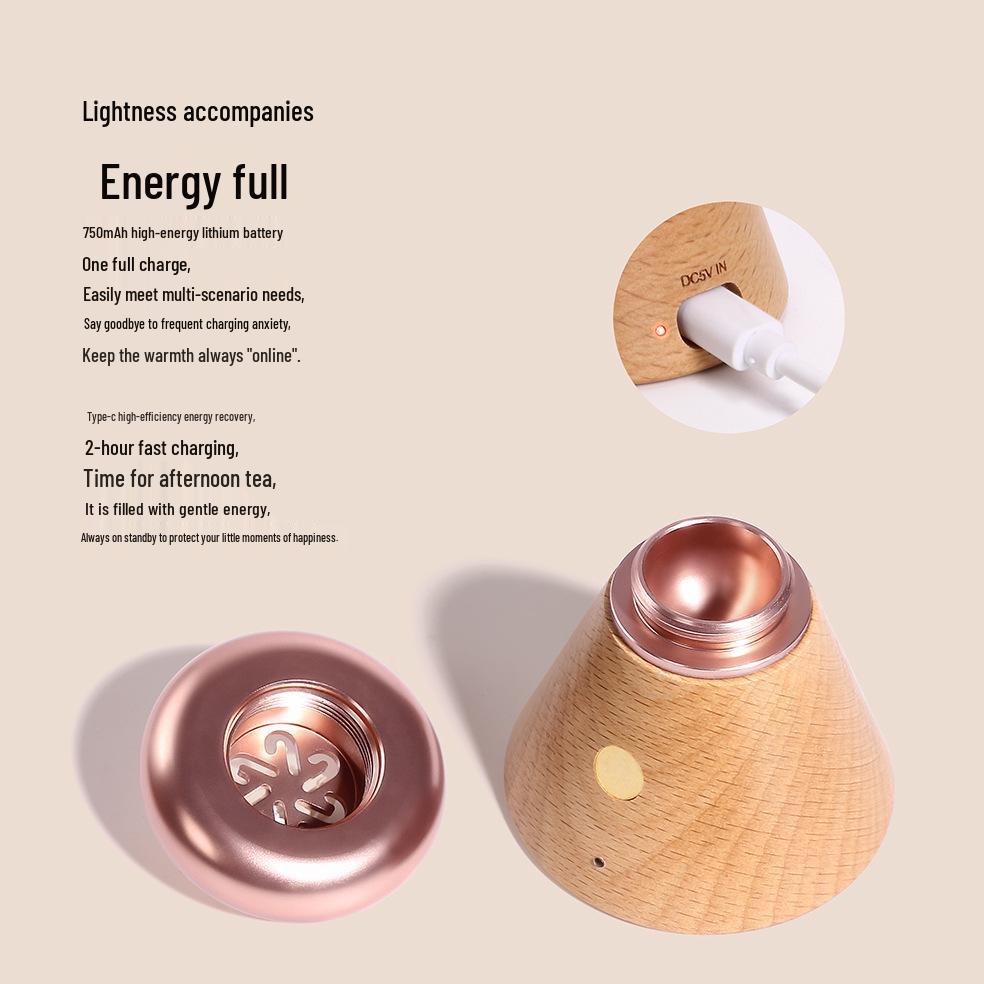 Solid Wood Temperature-Controlled Aromatherapy Diffuser