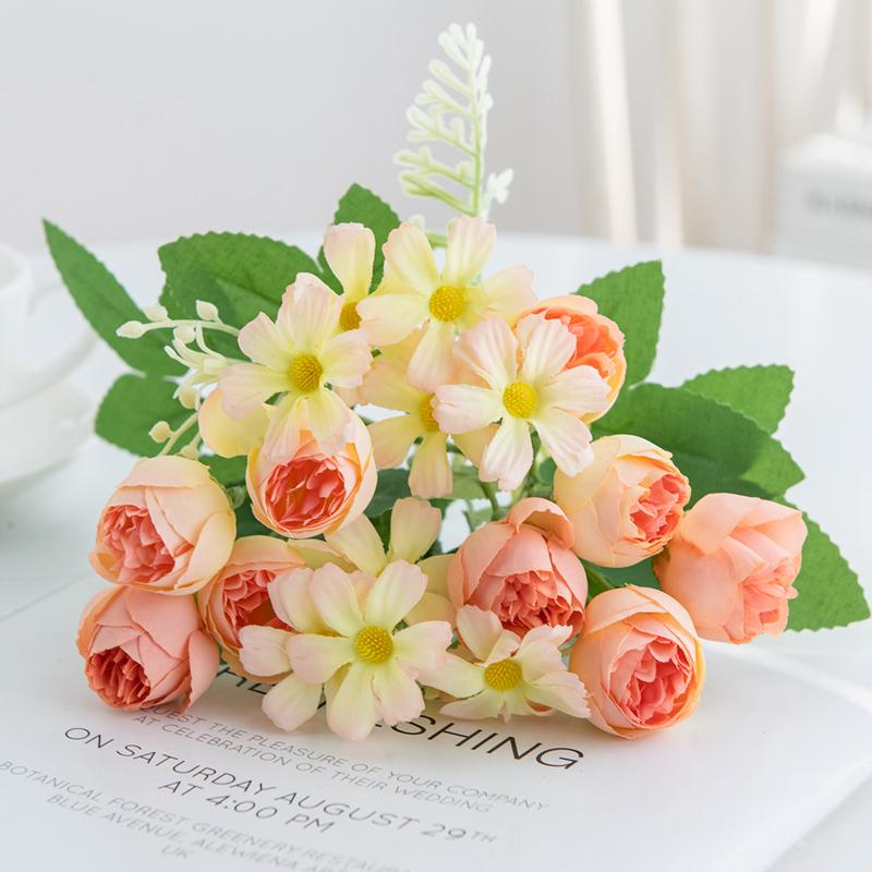 1/2Pc Artificial Flowers Rose Wedding Home Room Table Festival Decoratio Outdoor Garden Yard Bridal Bouquet DIY Gift Accessories