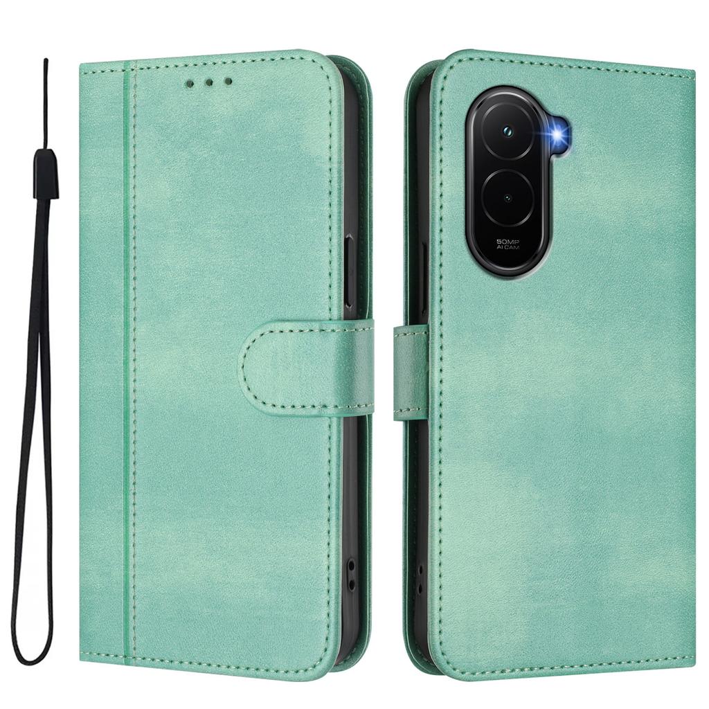 For Xiaomi Poco M7 Plus 5G/M7 4G (169mm) Cases Wallet Stand Retro Texture Leather Phone Cover with Lanyard