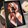 Women Fashion Square Scarf Silk Imitation Leopard Print Neckerchief Bandana Lady Shawl Scarves Wrap Head Hair Band Ties