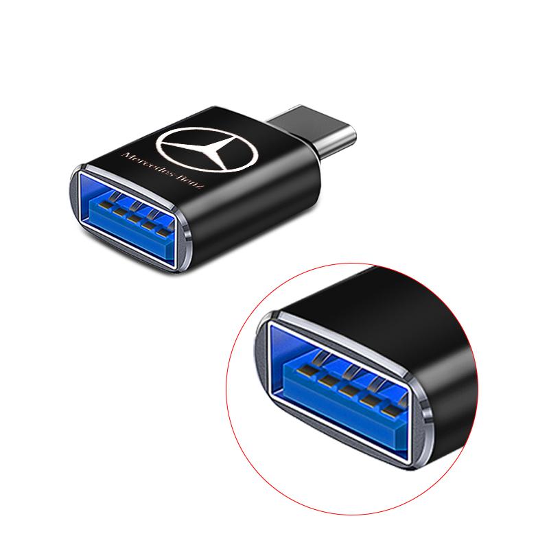 1 ks Nabíjecí adaptér do auta Typ-C na USB Konvertor Autopříslušenství Pro Mercedes-Benz C500 C200 C300 B C E GLA CLA GLK GL ML GLE Třída Autopříslušenství