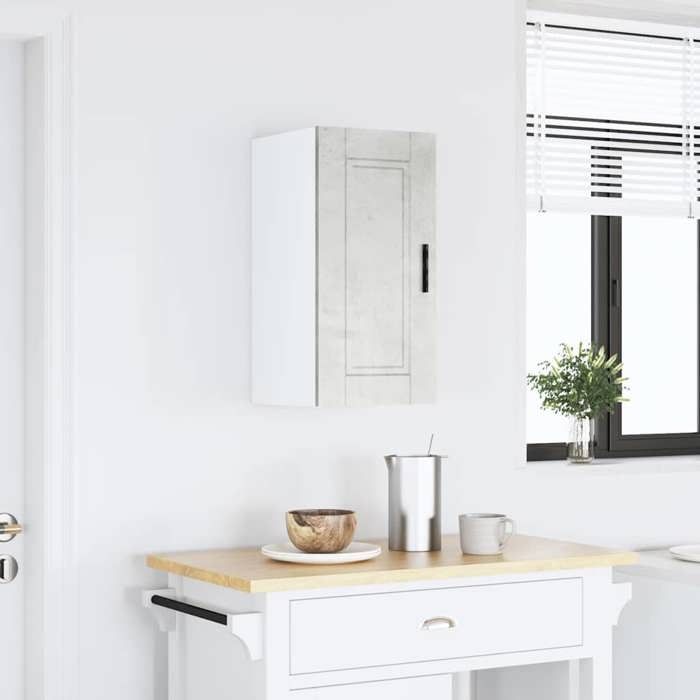 VidaXL Armoire murale de cuisine Porto gris béton bois d'ingénierie 854021