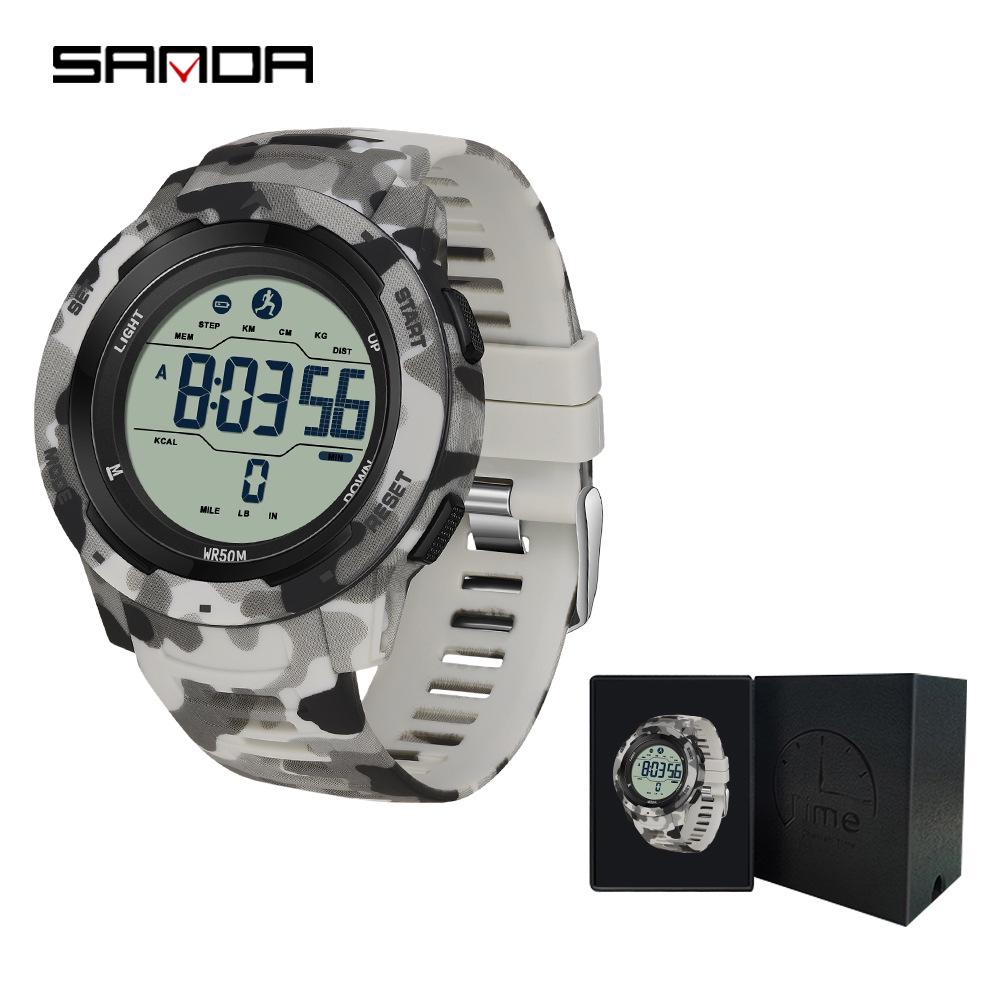 Sanda Waterproof Multifunctional Sports Watch: Sleep Monitor, Calorie Counter, Pedometer for Students