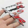 3D Metal Type R S Logo Front Grill Badge Rear Trunk Emblem Sticker Decals For Honda Civic TYPER CRV Accord Fit Car Accessories