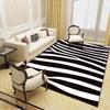 Modern Zebra Animal Pattern Carpet Mat Black White Striped Rug Minimalist Non-slip Large Area Home Decoration for Living Room