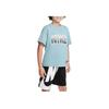 Soft Absorbent Quick-Drying Breathable Short Sleeve T-Shirt Kids Tops Turquoise FZ4954-464