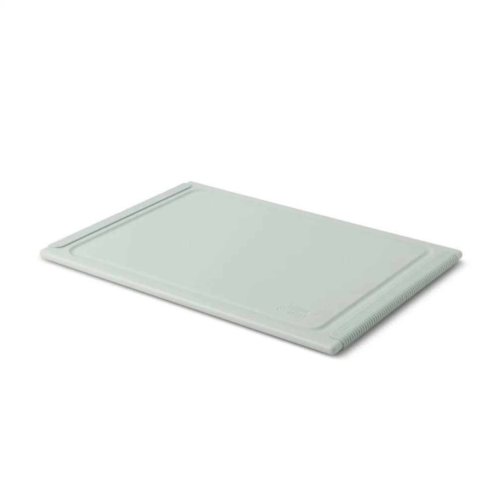 Medium Poly Cutting Board with Juice Well Non-Slip Edges Dual-Sided Design Blade-Friendly Durable Kitchen Prep Tool Rectangle