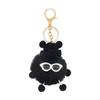 Plush Keychain Birthday Gift Car Keyring Creative for Kids Friends Men Women Black