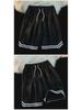 Men's Korean Harajuku Style Casual Loose Beach Shorts - Trendy Split Wide-Leg Mid-Length Pants