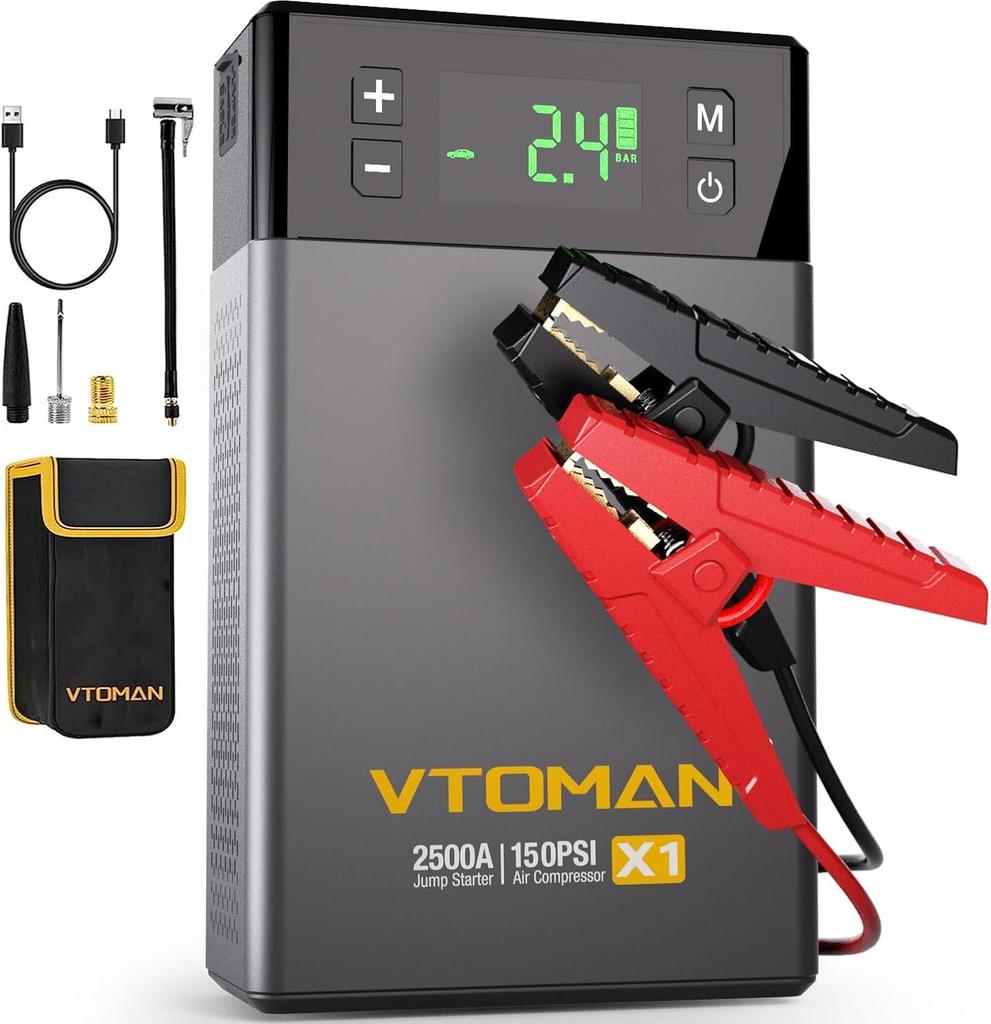 VTOMAN X1 Car Jump Starter with Air Compressor