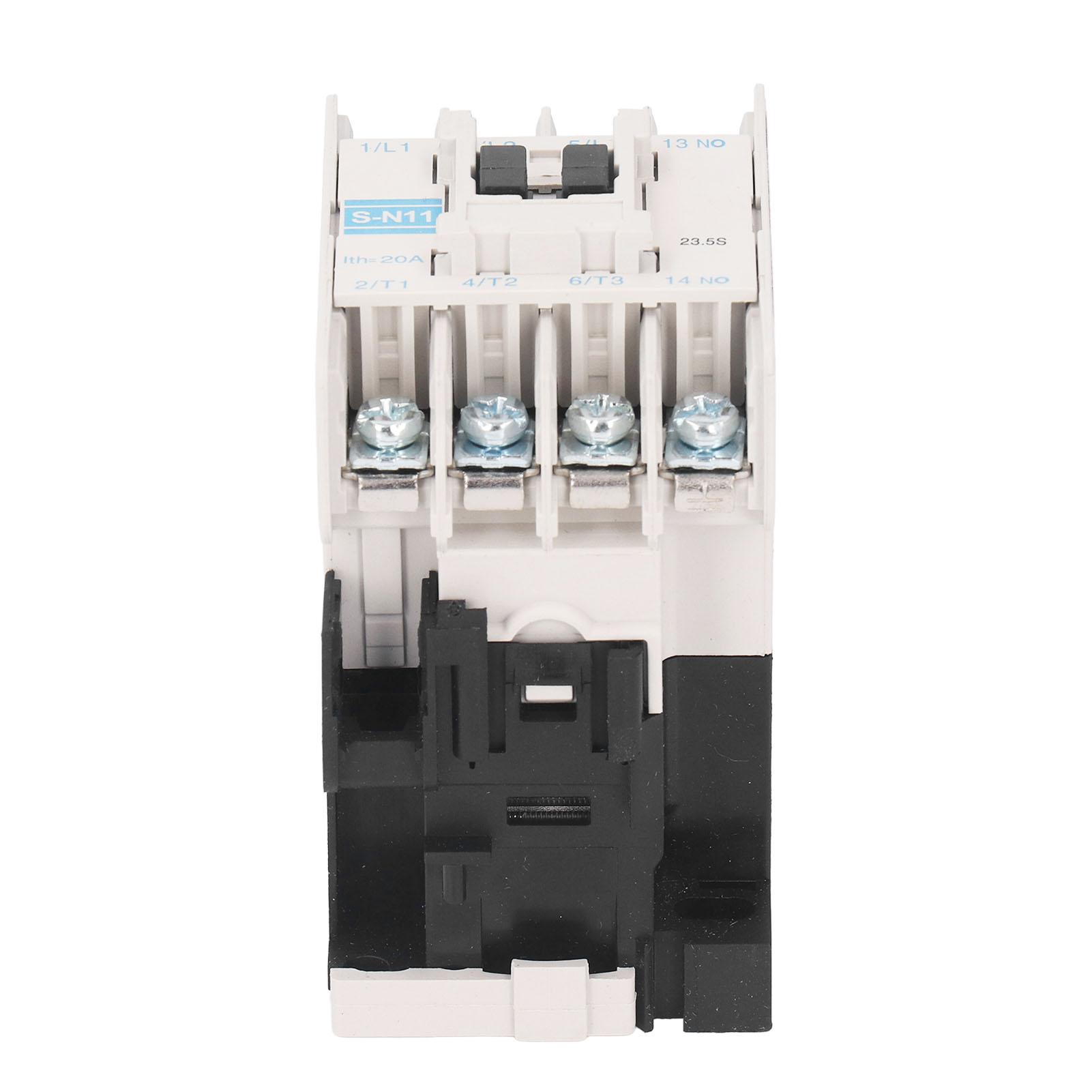 

AC Contactor PC Shell Copper Silver Contact 3 Pole NO Electric Contactor with Auxiliary Contact for Circuit Connections