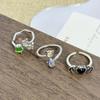 Sweet Grape Personality Bat Cute Kitten Open Ring Niche Premium Sense Stacked Ring