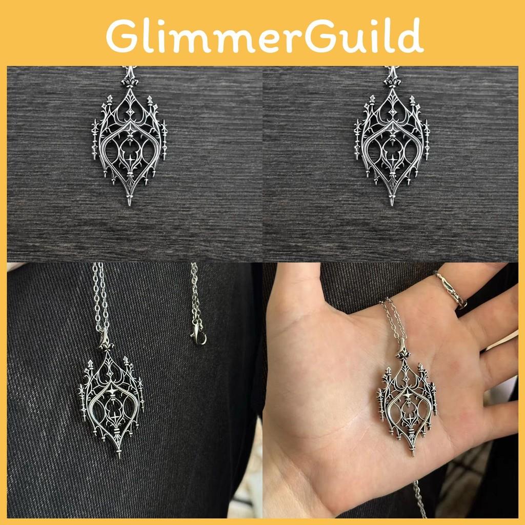 Castle Punk Vintage Pendant Necklace Alloy Drop Shape Link Chain Festival Gift