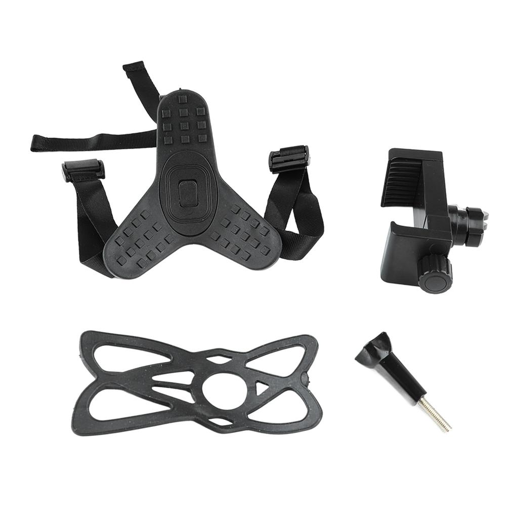 Helmet Chin Mount Lightweight Soft Silicone Helmet Strap Holder Accessories for Sports Cameras Mobile Phones