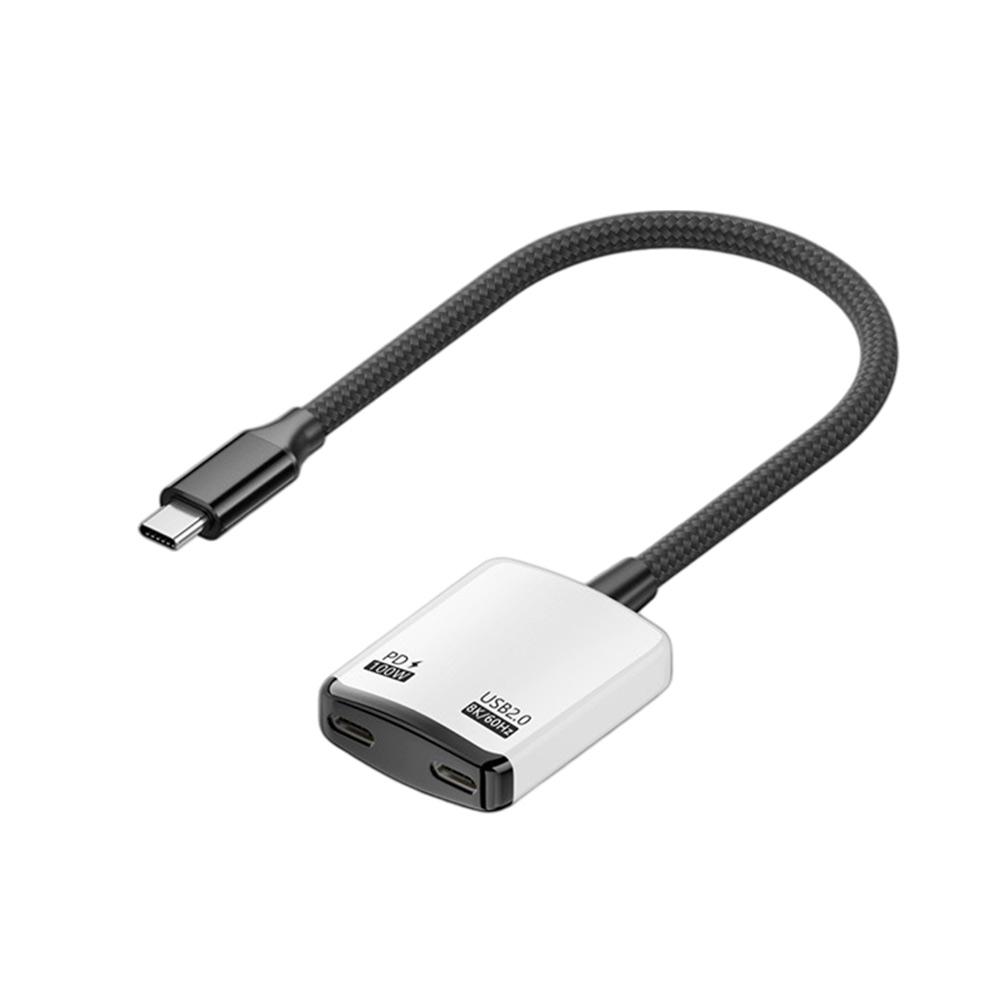 

USB C To AR Glasses Adapter Featuring 8K@60Hz Resolution And 100W Fast Charge For Type-C Interfaces Nylon белый