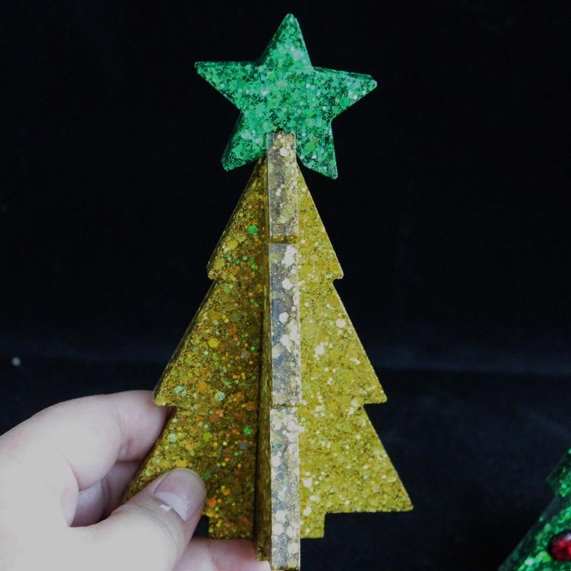 Christmas Tree 3D Puzzle Ornament Silicone Mold Perfect for Handcrafting Christmas Decorations for Home or Office