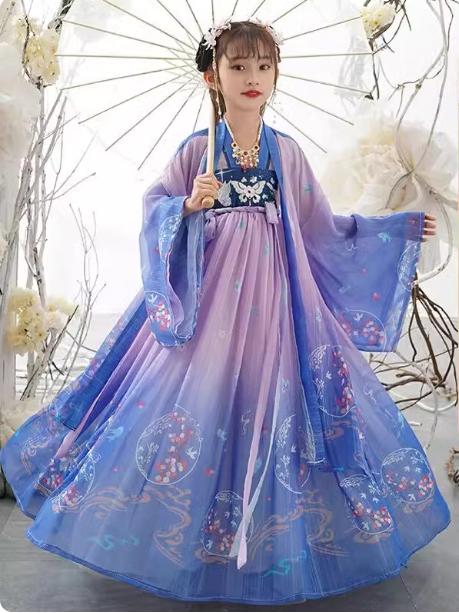 Chinese Hanfu Dress Children Clothing Fairy Cosplay Costumes Kids Clothes Party Dance Wear Stage Girl Dress Princess Vintage