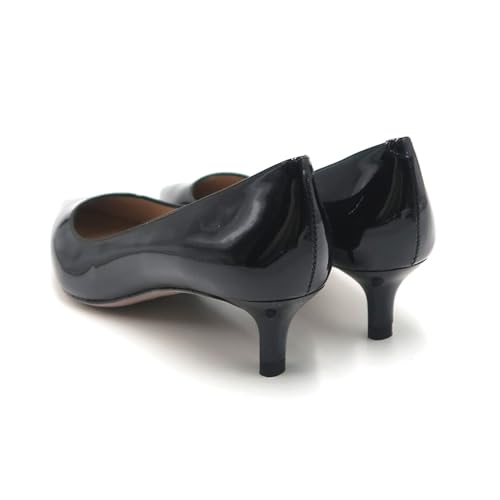 Unisa Women's JALED Kitten Heel Pointed Pumps, Black, Size 24.5cm, 2E