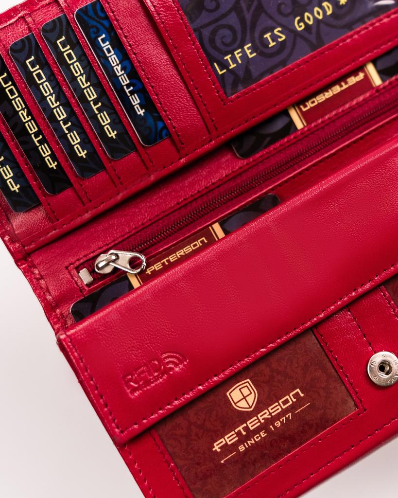 Women's leather wallet PTN RD-32-GCL-8817 Magenta
