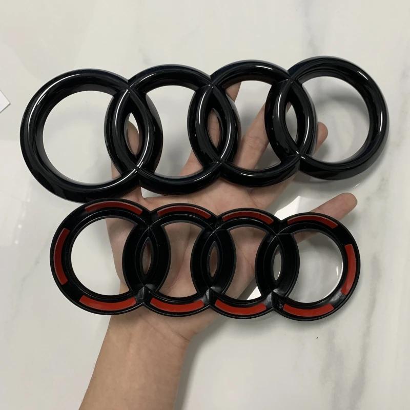 2026 Car Rear Trunk Emblem Sticker For Audi A3 A4 A5 A6 A7 A8 Q3 Q5 Q7 Original Size Quarrto Sline Emblem ABS Black Refit Accessories