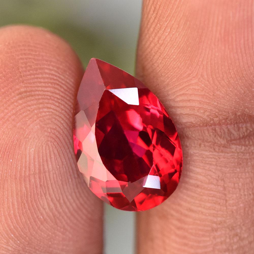 Natural Red Ruby 15x9mm PERFECT Pear Cut Loose Gemstone For Collection