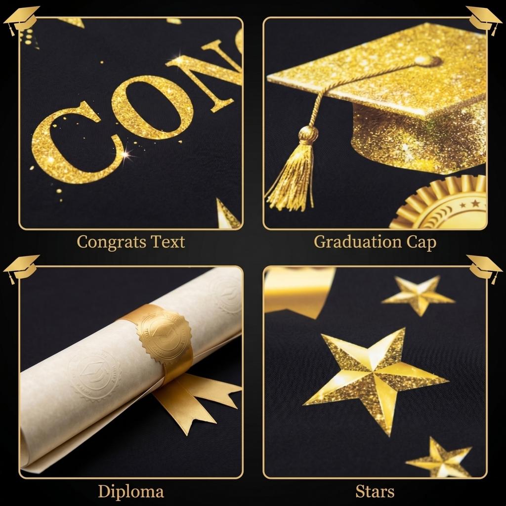 Graduation Class Decoration Door Flag Hanging Flag Graduation Party Decoration Supplies