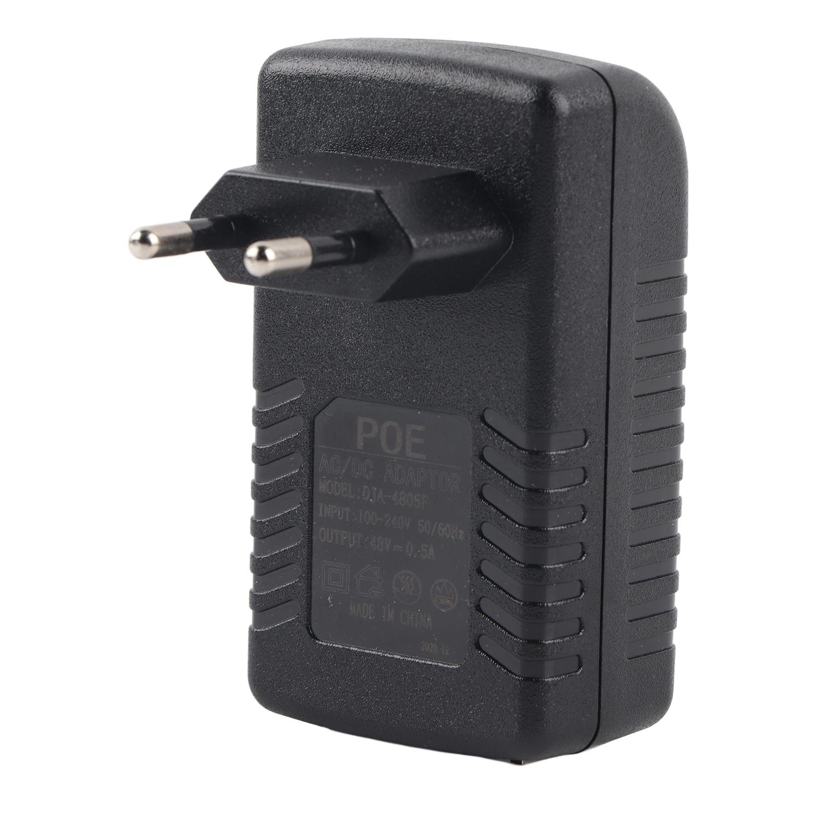 

DC 48V 0.5A Power Supply Injector 24W POE Adapter Plug
