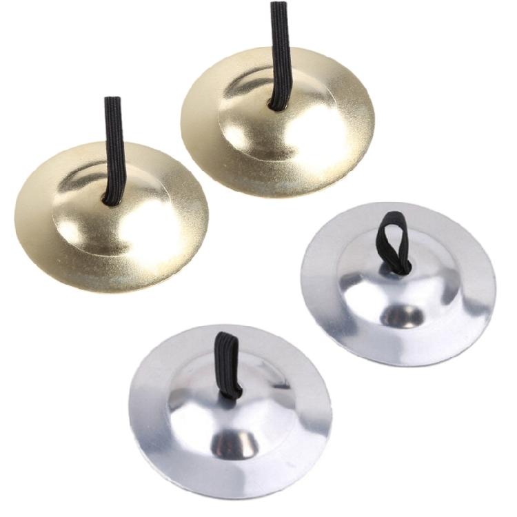 1 Paar Mini-Becken für Kinder Fingerbecken Bauchtanz Kupfer-Fingerbecken