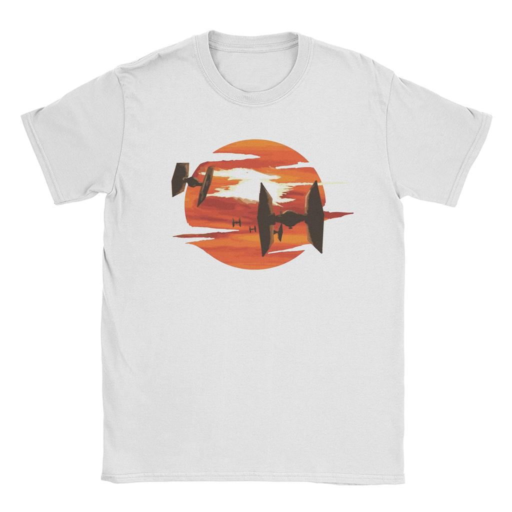 Men T-Shirt Ride of the tie Fighters Tatooine Humorous Cotton Tee Shirt Short Sleeve  T Shirt Crewneck Clothes Summer