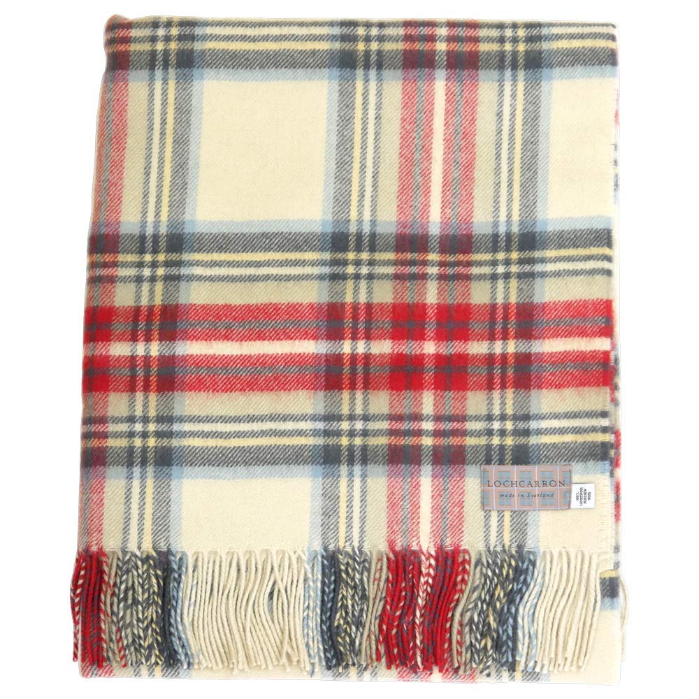 Made in Extra Large Lambswool Tartan Favoured by the British Royal Family Lochcarron, Scotland, Stole, Blanket, Rug, (Stuart Eve)