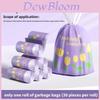 Heavy Duty Household Trash Bag With Drawstring And Tulip Pattern For Kitchen And Living Room Use