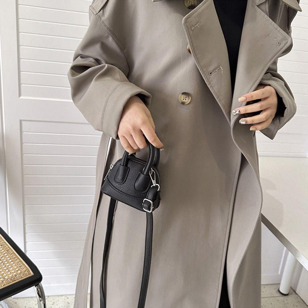 Solid Color Parent-child Bag PU Leather Sweet Shoulder Bag Cute Mini PU Crossbody Bag  Summer