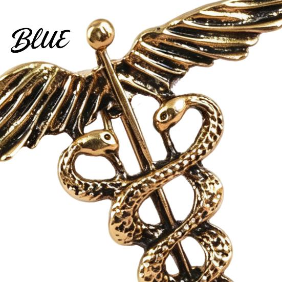 Sweater Brooch Pin Angel Wing Entwined Snake Brooch Vintage Alloy Lapel Collar Pin Suit Accessory Men Women Jewelry Accessories for Dress Coat Scarf