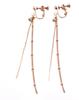 Earrings for Pink [No Brand] Women, Hypoallergenic, Chain, Long, Simple, Gold, e2673-PG