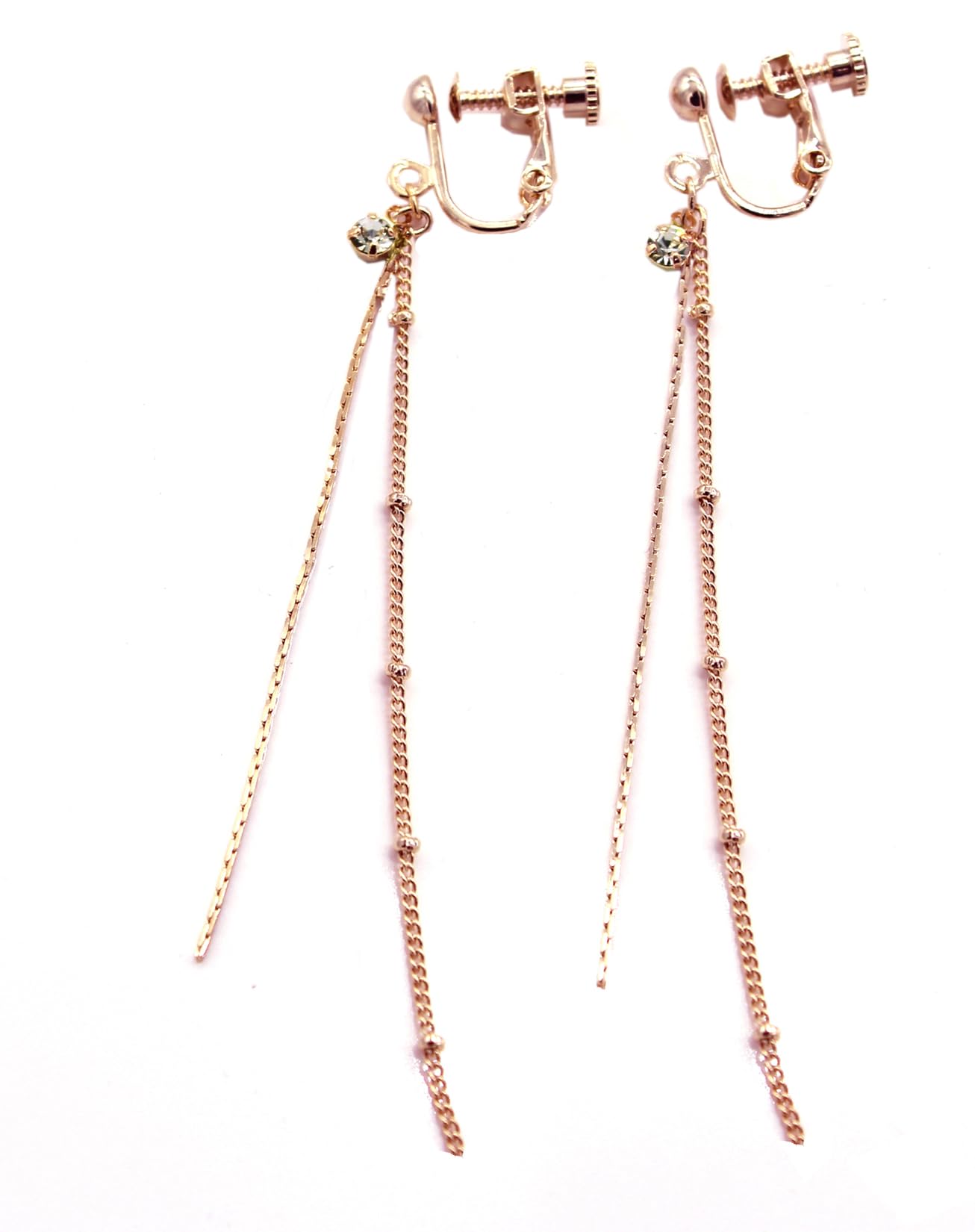 

Сережки для Рожевого [Без бренду] Жіночі, Гіпоалергенні, Ланцюжок, Довгі, Прості, Золото, e2673-PG