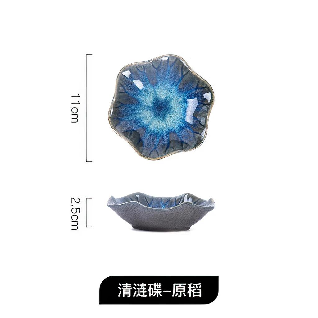 Keramik-Geschmacksschale, Blumenform, Porzellan, Nuss-Untertasse, kleiner Teller, Mini-Sojasauce, Gewürzgeschirr, Haushaltsküchenbedarf