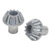 2Pcs RC Car Metal Bevel Gear Zinc Alloy 12T Metal Bevel Gear Replacement RC Parts for WLtoys 124008 124010 RC Cars