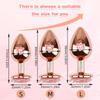 3Pcs Anal Plug Buttplug Rose Shape Anal Sex Toys for Men Women Beginners Advanced Users Sex Toy for Vagina Training But Plug