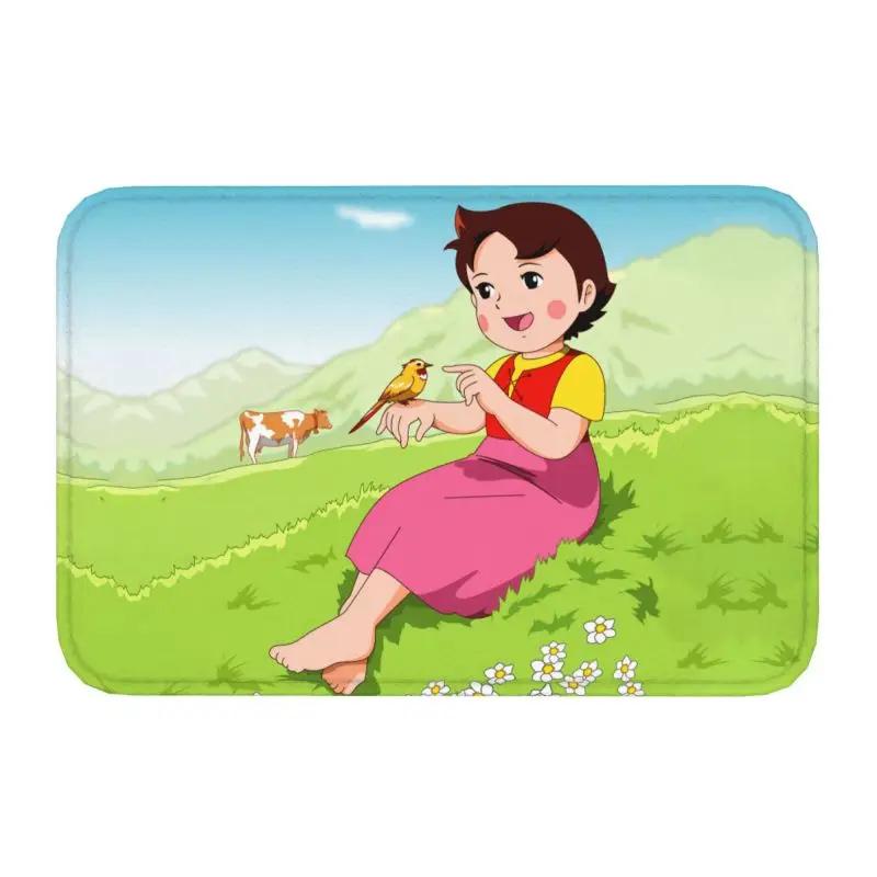 Custom Heidi Peter And Grandpa Doormat Anti-Slip Entrance Bathroom Kitchen Floor Door Mats Garage Rug Carpet Footpad