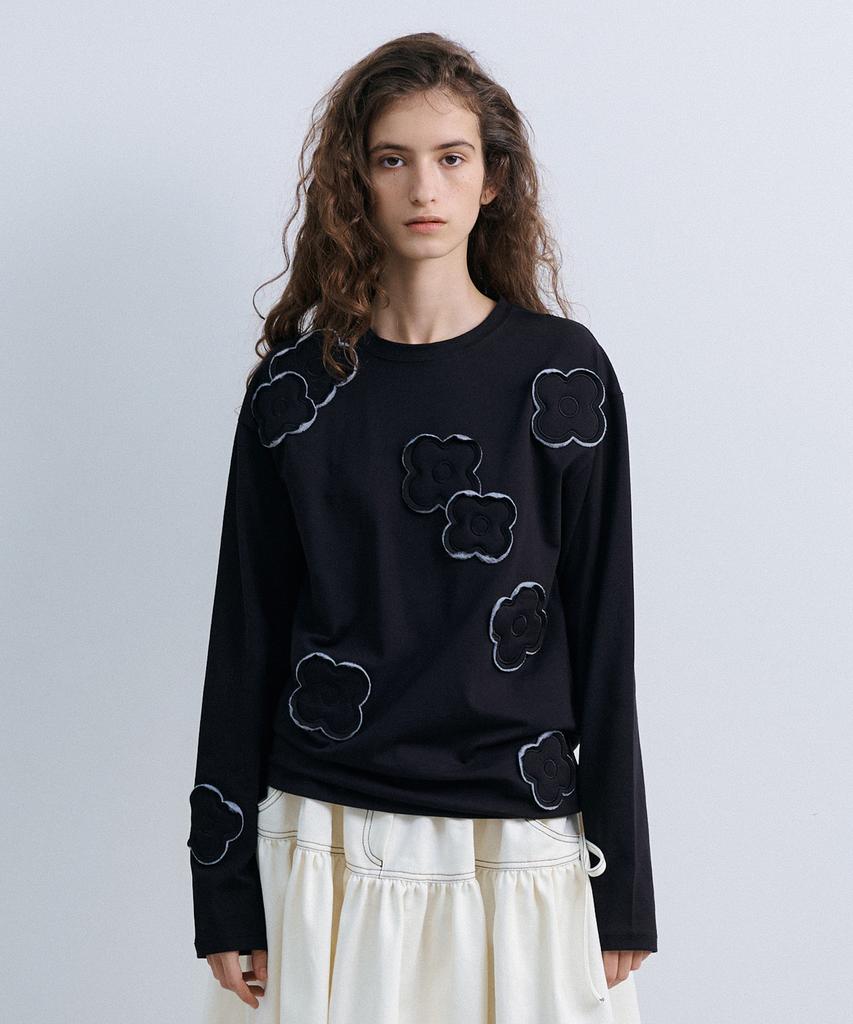 Epinggeulleo Cusion Aplique Top - Black