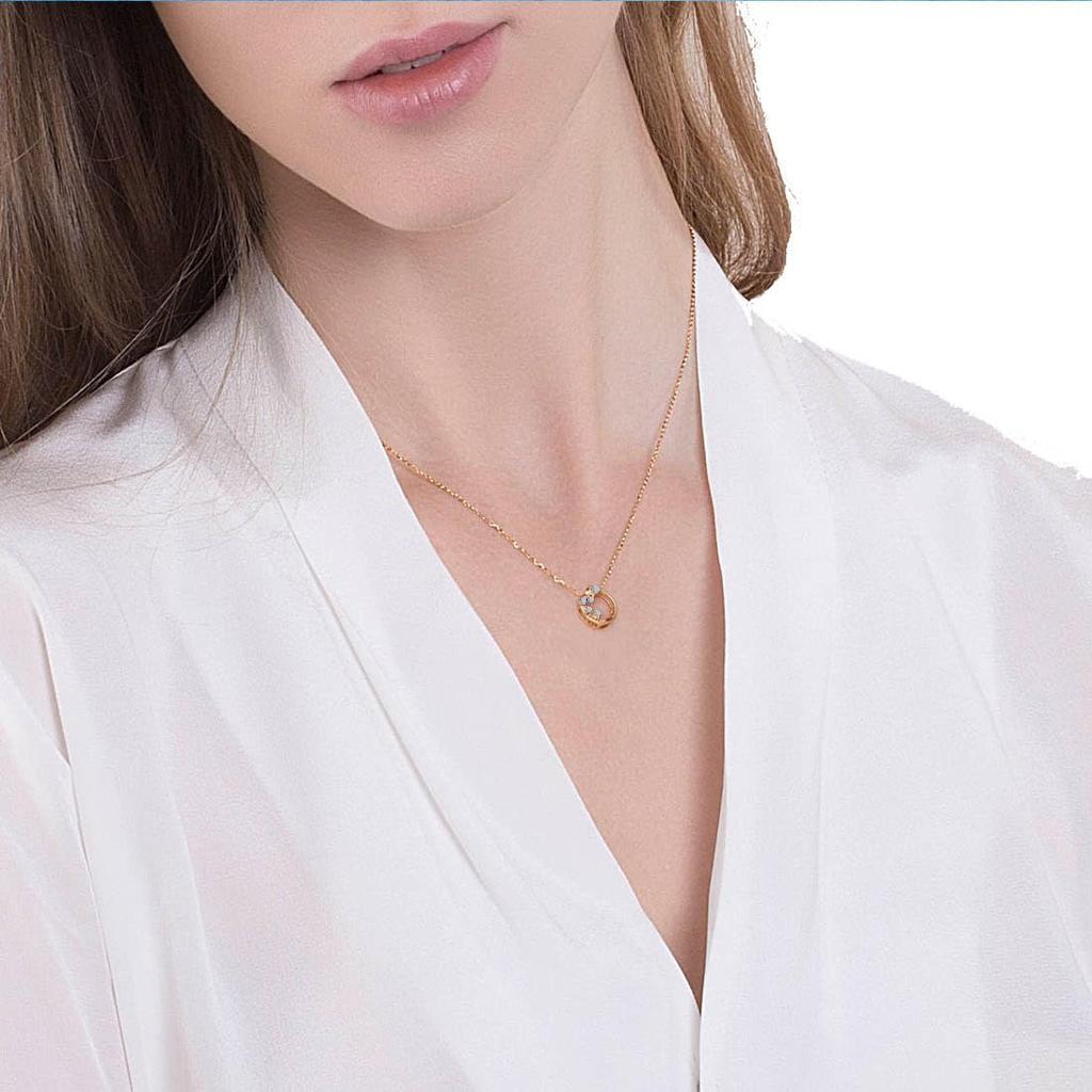 FANCIME 18K Pink Gold Natural Diamond Necklace for April Birthstone Star Gift Perfect for and More Women, Design, Wrapped, Mother's Day, Christmas,